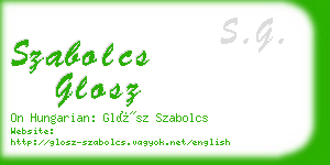 szabolcs glosz business card